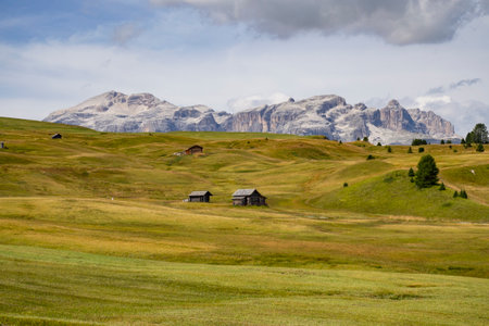 Landscape of the Dolomites in Alta Badiaの写真素材