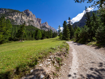 Landscape of the Dolomites in Alta Badiaの写真素材