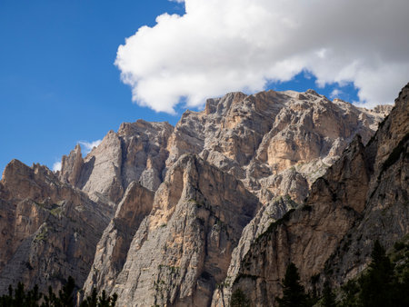 Landscape of the Dolomites in Alta Badiaの写真素材