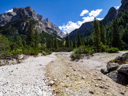 Landscape of the Dolomites in Alta Badiaの写真素材