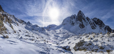 Landscape of Varrone mountain in Orobie alpsの写真素材