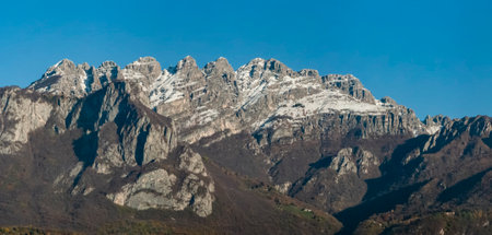 View of mount Resegone in the Italian Alpsの写真素材