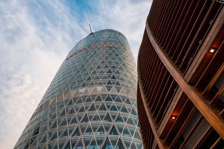 Milan (Italy) 03-19-2023: with the completion of the "UnipolSai Tower" skyscraper, the skyline of the financial center of Milan has finally been completedのeditorial素材