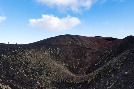 Silvestri's craters area on mount Etna volcanoの写真素材