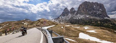 Motorbike tours in the Dolomitesの写真素材