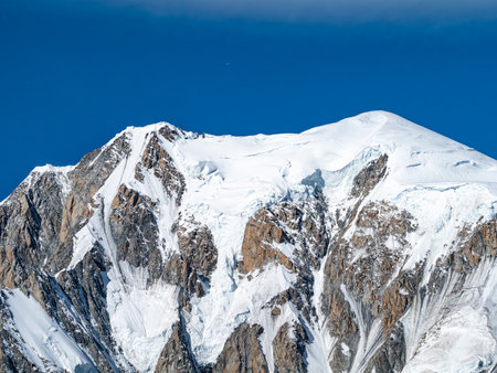 View of the Mont Blank Peakの写真素材