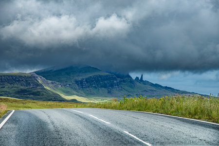 Landscape of Skye Island in Scotlandの写真素材