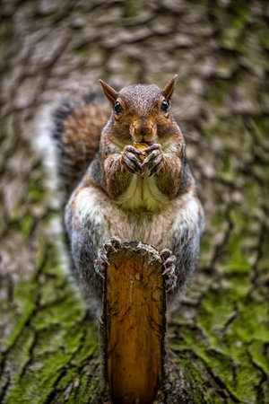 Close-up of an american squirrelの写真素材