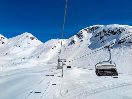 Ski slopes of San Domenico di Varzo Resortの写真素材