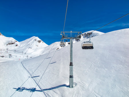 Ski slopes of San Domenico di Varzo Resortの写真素材