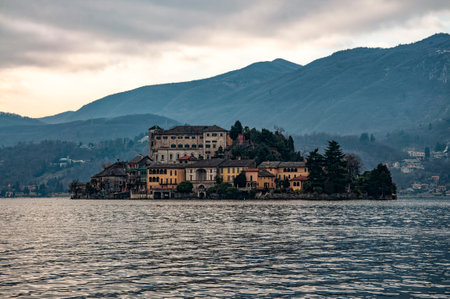 Sunset on Orta San Giulio Island