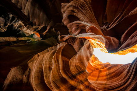 Sunray in the Antelope Canyonの写真素材