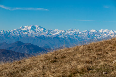 View from Mount Generoso between Italy and Switzerlandの写真素材