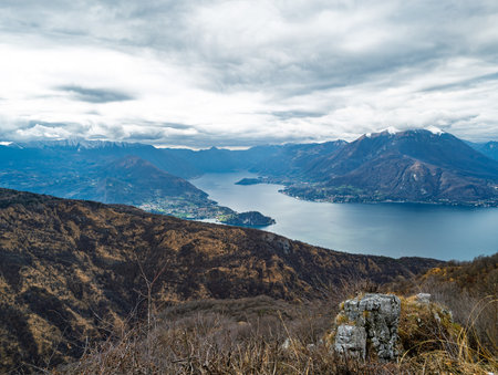 Landscape of Lake Como from Agueglio pass