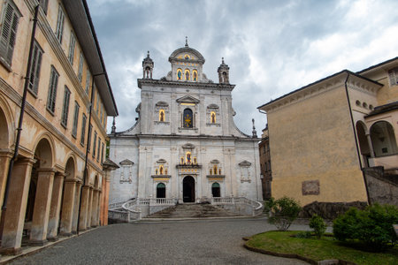 View of the Sacred Mount of Varallo Sesiaの写真素材