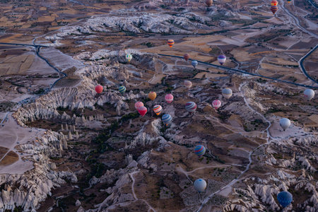 Hot air balloon tour in Cappadociaの写真素材