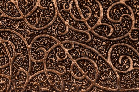 Luxury metallic bronze background with textures and patterns.の写真素材