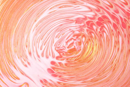 Abstract fluid art background light pink and white colors. Liquid marble. Acrylic painting on canvas...