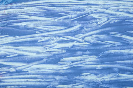 Abstract art background light blue and white colors. Watercolor painting on canvas with sky strokes...