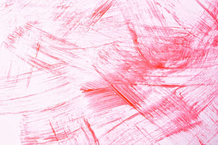 Abstract art background light red and white colors. Watercolor painting on canvas with strokes and splash. Acrylic artwork on paper with pink spotted pattern. Texture backdrop.の写真素材