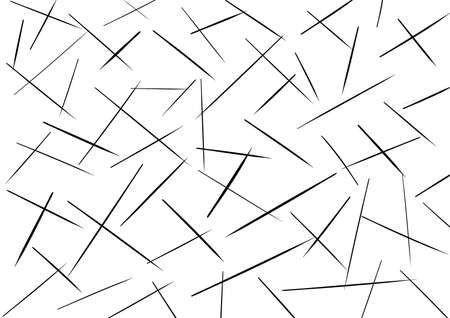 Abstract art white background with black lines and strokes. Geometric design pattern with gray hatching and stripe. Graphic wallpaper and backdrop.の写真素材