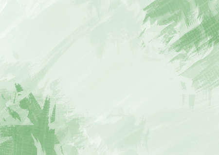 Abstract art background light green and olive colors. Watercolor painting on canvas with soft gradient. Fragment of artwork on paper with tropical pattern. texture backdrop.の写真素材