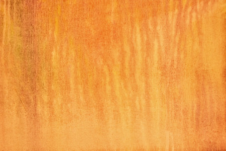Abstract art background orange colors. Watercolor painting on canvas with ginger gradient. Fragment...