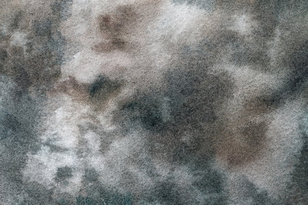Abstract art background dark gray and brown colors. Watercolor painting on canvas with gray soft gradient. Fragment of artwork on paper with pattern. Texture backdrop, macro.の写真素材