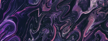 Abstract fluid art background dark purple and black colors. Liquid marble. Acrylic painting on...