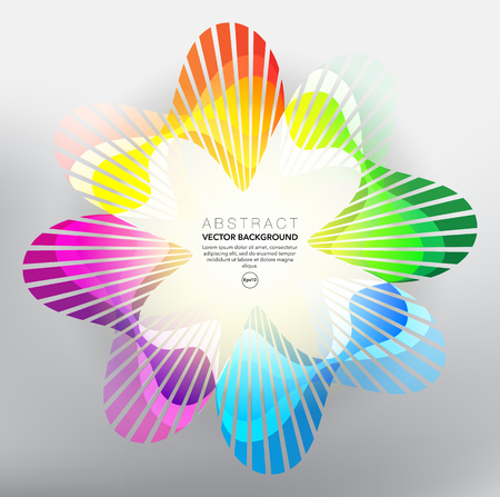 Abstract vector background. Circular background in bright colors. Isolated  on the white background. Vector illustration. Eps 10.のイラスト素材