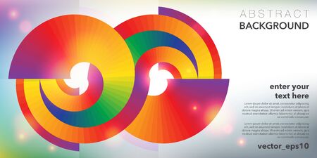 Abstract vector background. Colorful blurred background with gradient effect on light panel. Use for template, poster or brochure design vector illustration.のイラスト素材