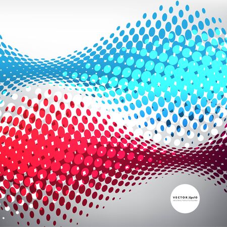 Abstract vector dotted background. Colorful halftone effect background. Use for template, poster or brochure design. Vector illustration. Eps10.のイラスト素材
