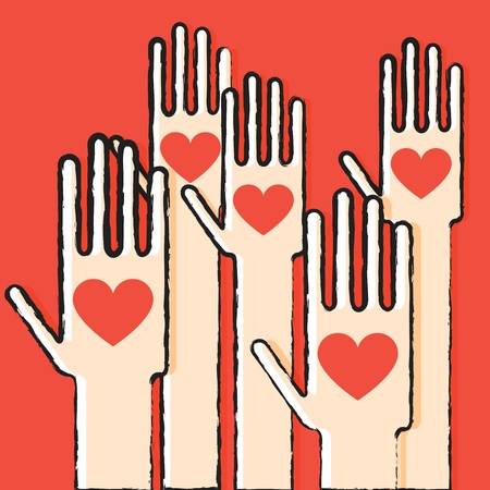 Hands with loveのイラスト素材