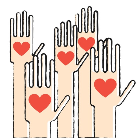 Hands with loveのイラスト素材