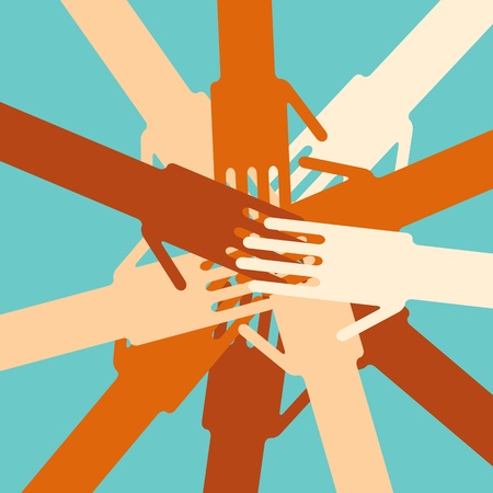 Human hands unityのイラスト素材