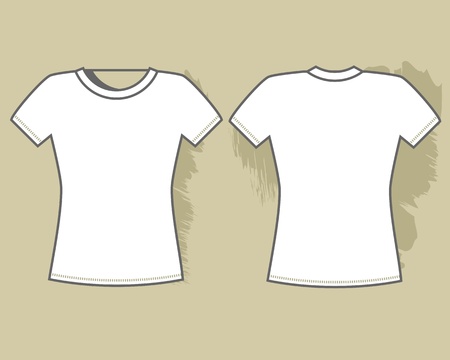 White t-shirt template のイラスト素材