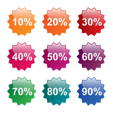 Percent labelsのイラスト素材