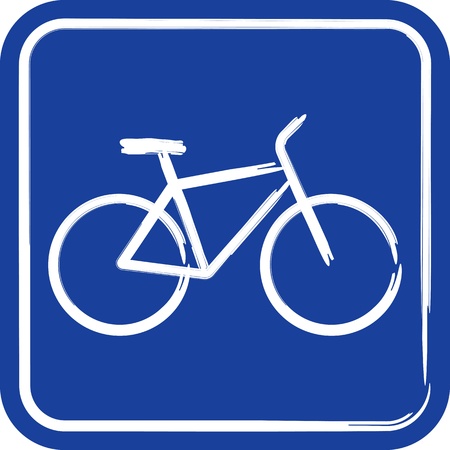 Bicycle road signのイラスト素材