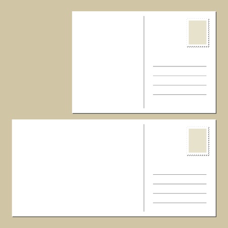 The back of blank postcardsのイラスト素材