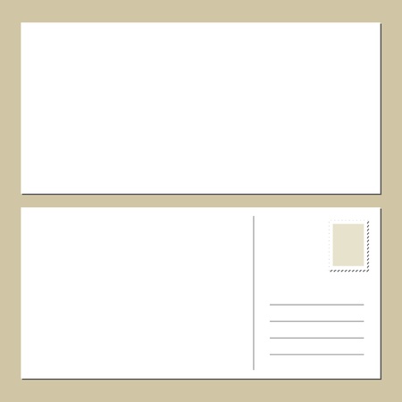 Blank postcard front   backのイラスト素材