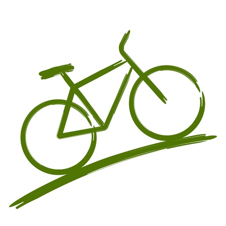 Green bikeのイラスト素材