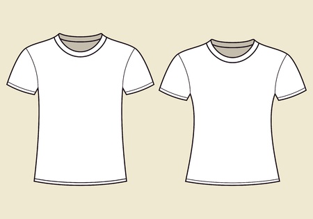 Blank t-shirts templateのイラスト素材