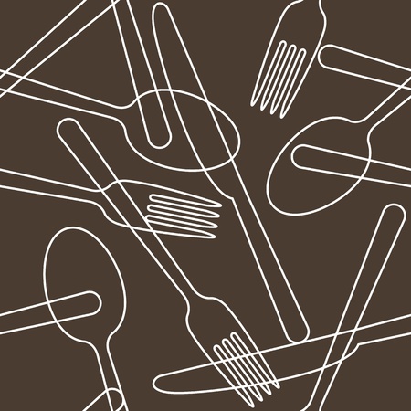 Cutlery patternのイラスト素材