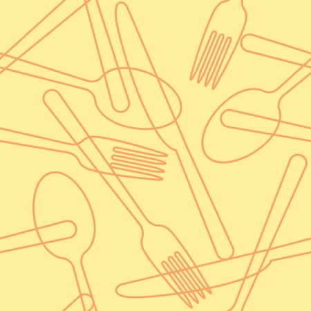 Cutlery patternのイラスト素材