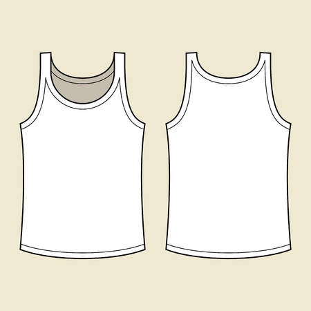 Blank singlet templateのイラスト素材