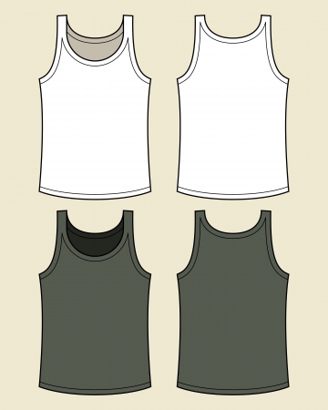 Blank singlet templateのイラスト素材
