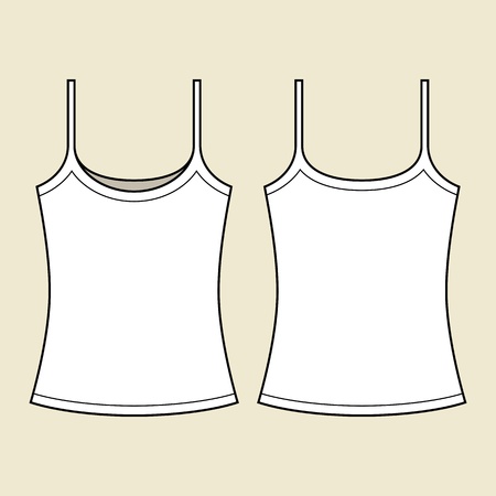 Woman singlet templateのイラスト素材