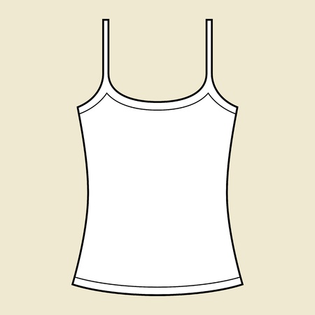 Woman singlet templateのイラスト素材