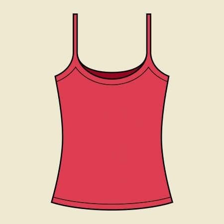 Woman singlet templateのイラスト素材