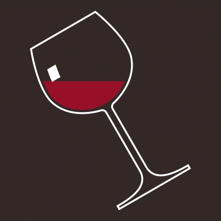 A glass of red wine のイラスト素材
